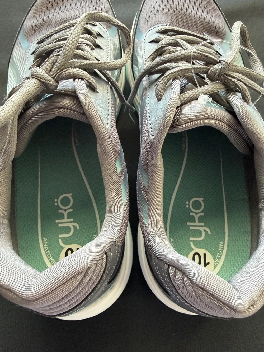 Ryka Women's Gray and Teal Athletic Sneakers